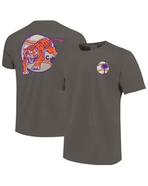 Image One Clemson Tigers Palmetto C Baseball T-Shirt - Gray