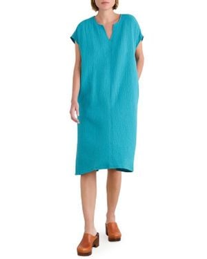 Seasalt Cornwall Sand Patterns Organic Cotton Shift Dress - Blue