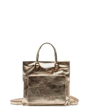 Frances Valentine Carin Leather Convertible Tote - Brown