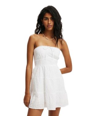 Cotton On Jaime Strapless Mini Dress - White