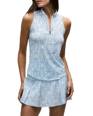 Greyson Alpha Glyph Half Zip Performance Top - Blue