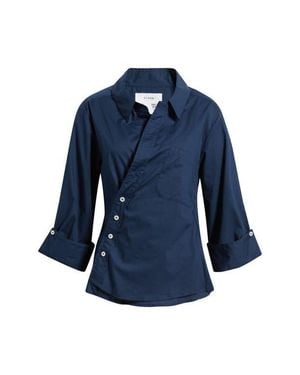 CISSA Asymmetric Wrap Top - Blue