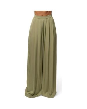 JLUXLABEL Clara Pleated Wide Leg Pants - Green