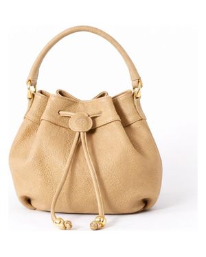 ROSZUAR Sienne Luxury Bucket Handbag - Natural
