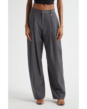 Alexander Wang Pleated Balloon Leg Pants With Detachable Chain Detail - Black