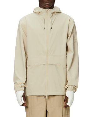 Rains Suva Waterproof Hooded Raincoat - Natural