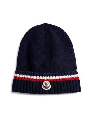 Moncler Kids' Wool & Cashmere Beanie - Blue