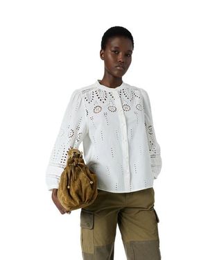Gerard Darel Cybella Embroidered Long Sleeve Shirt - White