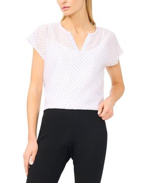 Halogen® Polka Dot Popover Shell - White