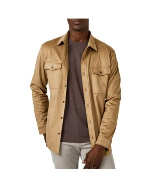 7 Diamonds Country Road Faux Suede Shirt Jacket - Brown