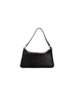Esterah 10Am Maxi Leather Shoulder Bag - Black
