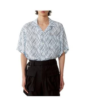 Lanvin Printed Flowy Shirt - Blue