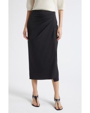 Marella Zampa Virgin Wool Midi Skirt - Black