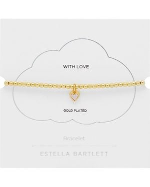 Estella Bartlett Sienna Croissant Beaded Stretch Bracelet - White