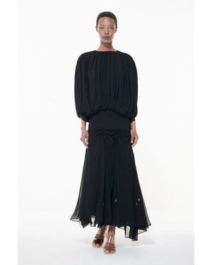 eem Smocked Waist Skirt - Black