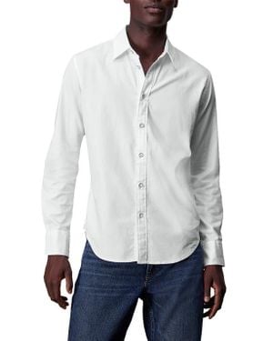 Rag & Bone Tomlin Cotton Dobby Button-Up Shirt - White