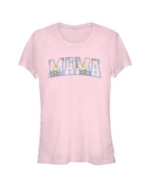 Disney Junior's Mama Collegiate Fabric Pattern Graphic T-Shirt - Pink