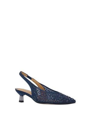 J. Reneé Tressa Slingback Pointed Toe Kitten Heel Pump - Blue