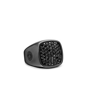David Yurman Streamline Signet Ring - Black