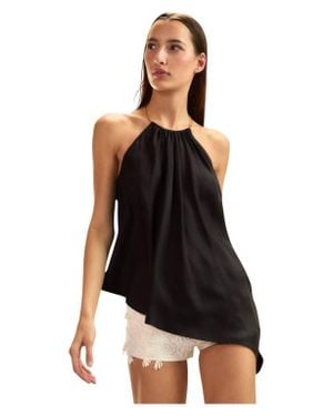 Cynthia Rowley Talita Silk Blouse - Black