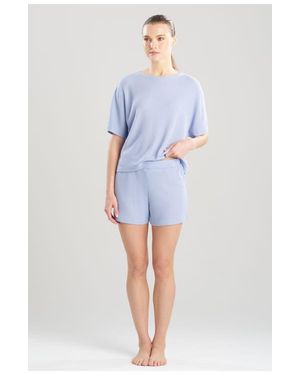 NATORI EDIT Mila Waffle Everywhere Drawstring Shorts - Blue