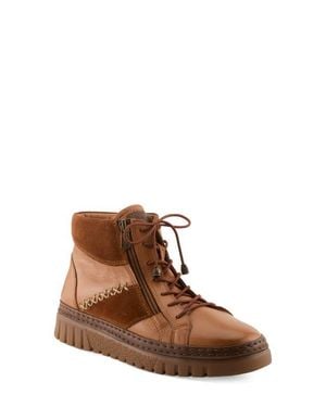 Spring Step Mixmod High Top Sneaker - Brown