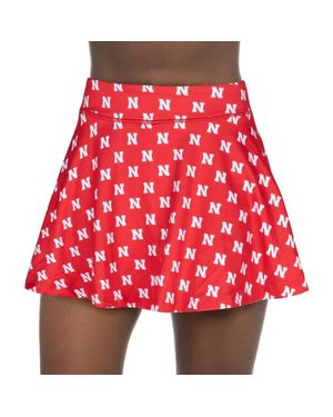 ZooZatZ Nebraska Huskers All-Over Print Flowy Skort - Red