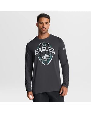 Nike Philadelphia Eagles Primetime Legend Icon Performance Long Sleeve T-Shirt - Blue