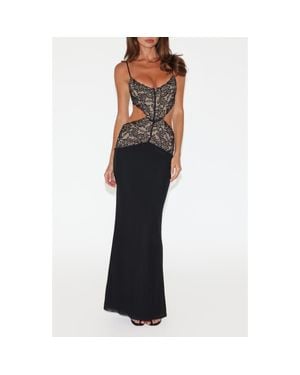 Tiger Mist Wisteria Lace Cutout Maxi Dress - Blue