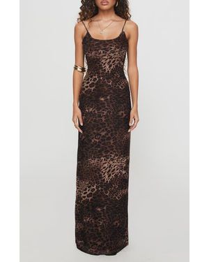 Princess Polly Knox Maxi Cocktail Slipdress - Brown