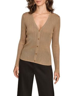 Donna Karan Metallic Cardigan - Black