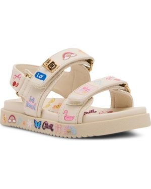 Steve Madden Kids' Tmona Slingback Platform Sandal - Metallic