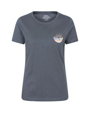 Mountain Warehouse Oban Chest Print Relaxed Fit T-Shirt - Gray