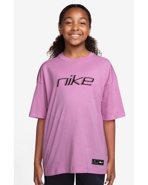 Nike Kids' Oversize Cotton Graphic T-Shirt - Pink