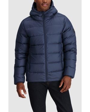 Outdoor Research Coldfront 700 Fill Power Down Insulated Hooded Ripstop Packable Puffer Jacket - Blue