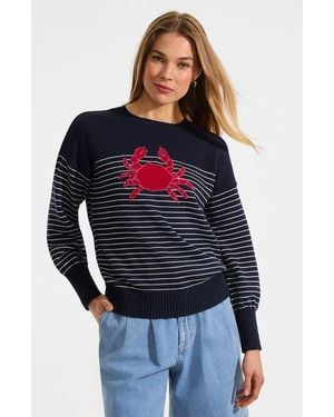 Lands' End Drifter Jersey Crewneck Sweater - Multicolor