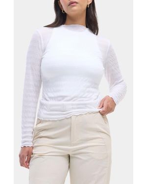 Halfdays Ynes Texture Top - White