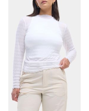 Halfdays Ynes Texture Top - White