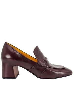 Madison Maison Leather Hidden Bit Heel Loafer - Brown