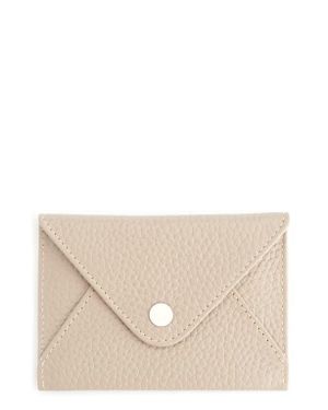 ROYCE New York Leather Envelope Card Holder - Natural