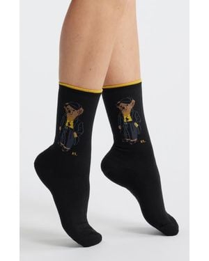 Polo Ralph Lauren Holiday Bear Crew Socks - Black