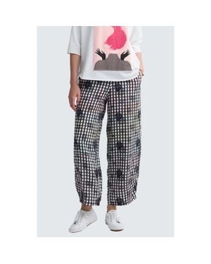 Luukaa Clarisse Neon Print Linen Pants - Multicolor