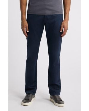 Johnston & Murphy Straight Leg Stretch Pima Cotton Pants - Blue