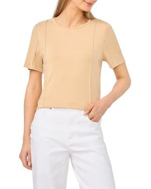 Halogen® Princess Seam Short Sleeve Top - White