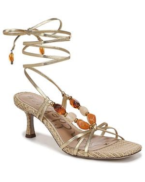 Sam Edelman Paloma Ankle Wrap Sandal - Metallic