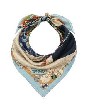 Kate Spade Lunar New Year Horse Square Silk Scarf - Green