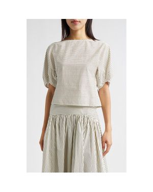 STAUD Didi Stripe Top - Gray