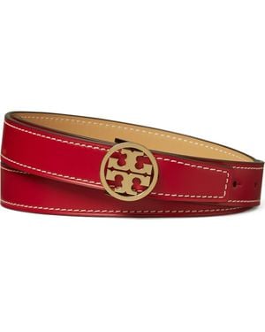 Tory Burch 1-Inch Miller Reversible Leather Belt - Red
