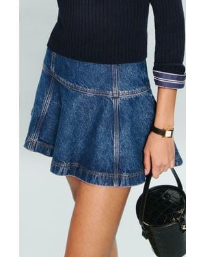 Reformation Bentley Denim Miniskirt - Blue