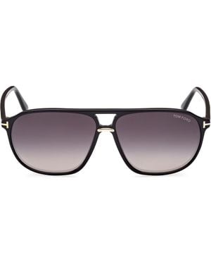 Tom Ford Bruce 61Mm Navigator Sunglasses - Purple
